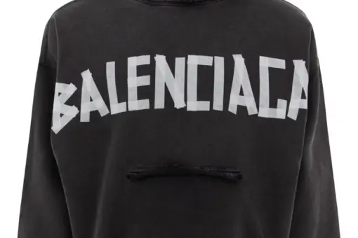 Balenciaga Tape Type Logo-Print Hoodie