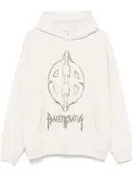 Balenciaga Metal BB Stencil Hoodie Light Beige