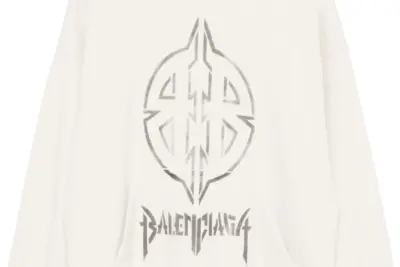 Balenciaga Metal BB Stencil Hoodie Light Beige