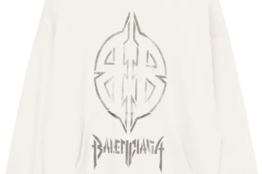 Balenciaga Metal BB Stencil Hoodie Light Beige