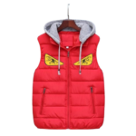 Fendi Puffer Vest Hooded Sweatshirt Lining Red