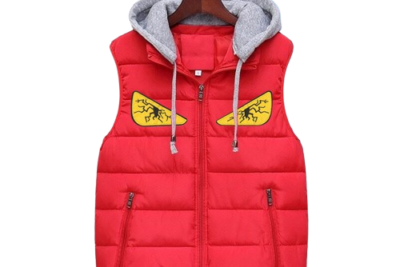 Fendi Puffer Vest Hooded Sweatshirt Lining Red