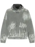 Balenciaga Stain-Effect Hoodie Grey