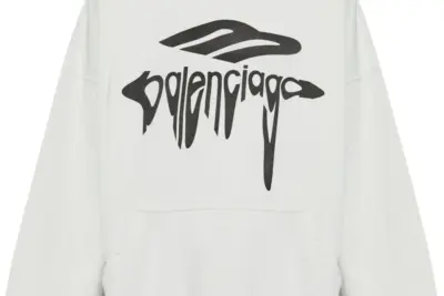 Balenciaga 3B Liquified Hoodie White