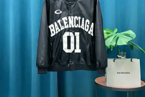 Balenciaga Basketball Bomber Jacket in Black and White