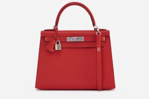 Hermès Mini Kelly 20 Sellier Handbag Red