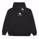 Balenciaga Small Logo Hoodie Black