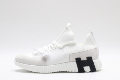 Hermes Slip-On Lift Sneakers All White