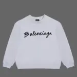Balenciaga Black Logo Sweater White