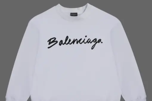 Balenciaga Black Logo Sweater White