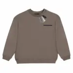 Balenciaga Tiny Over Line Logo Sweater Brown