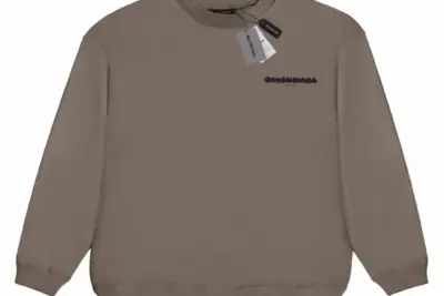 Balenciaga Tiny Over Line Logo Sweater Brown