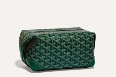Goyard Bowling 25 Grey Toiletry Bag Green