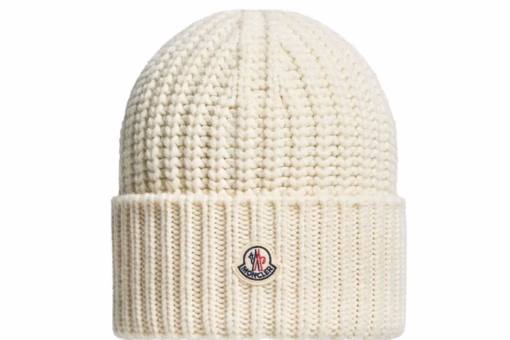 Moncler Beanie Hat White