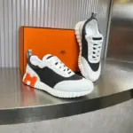 Hermès "Bouncing" Sneakers Grey/ Black