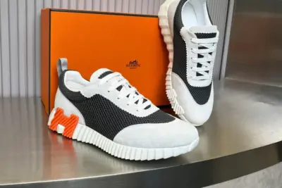 Hermès "Bouncing" Sneakers Grey/ Black