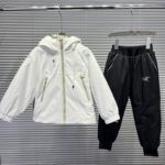 Arcteryx Jacket & Pants Set White Black