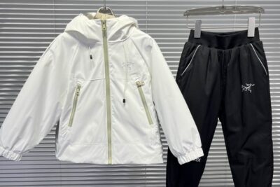 Arcteryx Jacket & Pants Set White Black