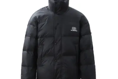 Balenciaga Down Jacket Black With Logo