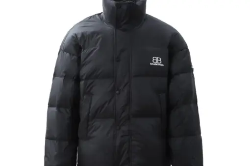 Balenciaga Down Jacket Black With Logo