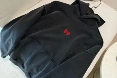 Balenciaga Hoodie Suede Black