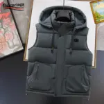 Balenciaga Hooded Puffer Vest Grey