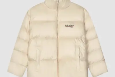 Balenciaga C-Shape Puffer Jacket Cream