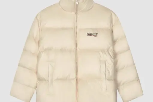 Balenciaga C-Shape Puffer Jacket Cream