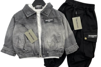 Balenciaga Kids' Tracksuit Fade Jeans & Black