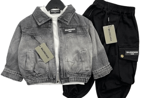 Balenciaga Kids' Tracksuit Fade Jeans & Black