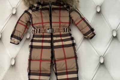 Burberry Puffer Baby Snowsuit Check