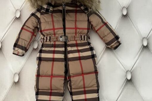 Burberry Puffer Baby Snowsuit Check