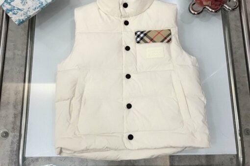 Burberry Puffer Vest White