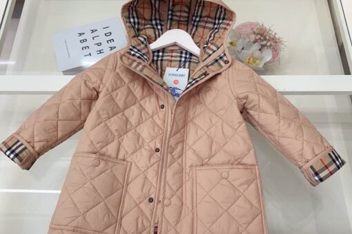Burberry Kids Quilted Jacket Pink