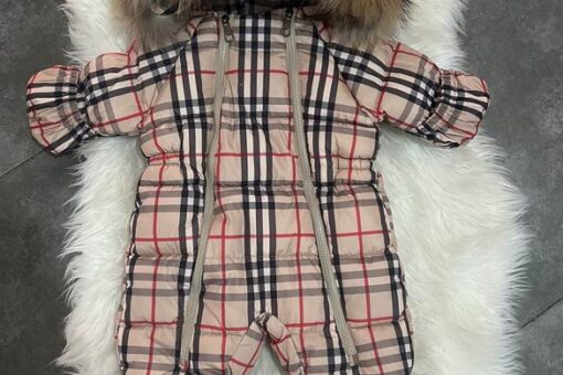 Burberry Baby Overalls Jacket Check Beige