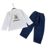 Burberry Children's Set White Blue