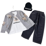 Burberry Kids Tracksuit Grey Blue