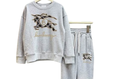 Burberry Kids Tracksuit Gray
