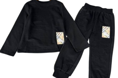 Burberry Kids Tracksuit Full Black