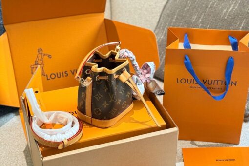 LV Nano Noe Mini Bucket Bag Brown