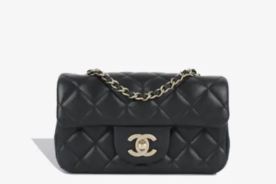 Chanel Mini Flap Camellia Crush Handbag Mint Green