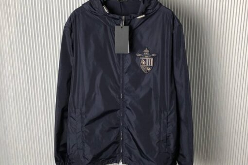 Fendi Blouson Tech Fabric Blue Jacket