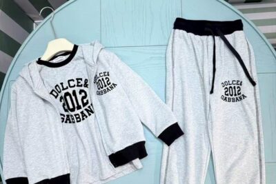 Dolce & Gabbana kids Oblique Tracksuit Black Grey