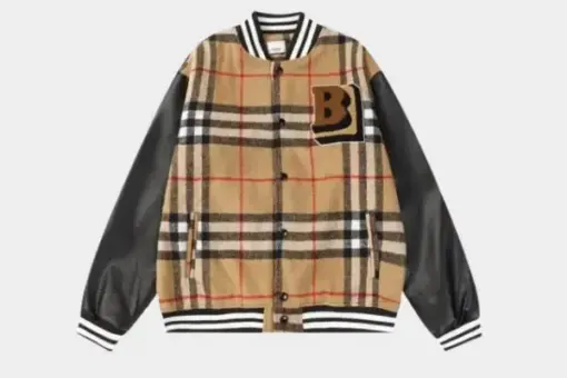 Burberry Jacket White/Brown Check & Black