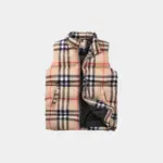 Burberry Down Vest Beige Check