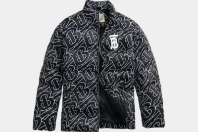 Burberry Down Jacket Black White