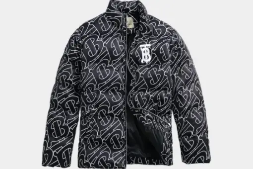 Burberry Down Jacket Black White
