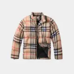Burberry Down Jacket Beige Check