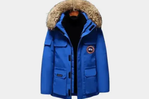 Canada Goose Down Jacket White Duck Blue