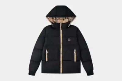 Burberry Hooded Puffer Jacket Black